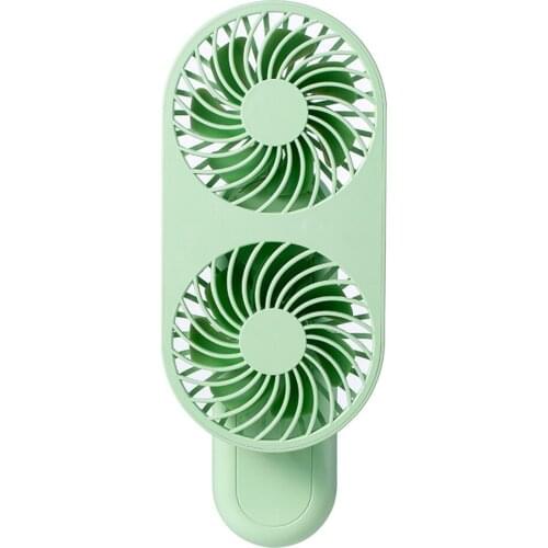 Dual Wind Handheld Fan Small 90° Rotate USB Personal Fan for Home Office