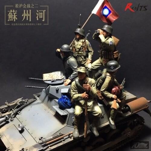 RealTS Resin soldier 1/35 resin figure 5pcs/set chinese figure