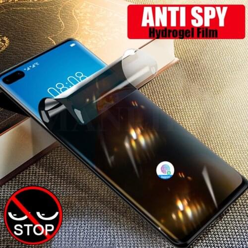 3D Curved Anti Spy Hydrogel Film For Huawei P40 P30 Pro Privacy Anti-Peep Screen Protector on Huawei Mate 20 Honor 30 Pro Film