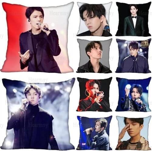 HEARMNY Singer Dimash Pillowcase Bedroom Home Decorative Gift Pillow Cover Square Zipper Pillow Cases Satin Soft Fabric