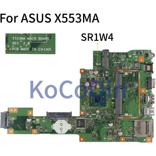 KoCoQin Laptop motherboard For ASUS A553M X503M F503M X553MA X503M X553M F553M F553MA Mainboard REV:2.0 SR1YJ