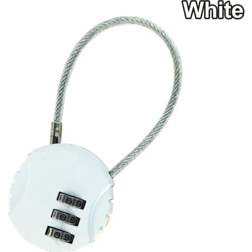Mini 3 Digit Password Lock Wire Security Combination Suitcase Luggage Coded Lock Cupboard Cabinet Locker Padlock