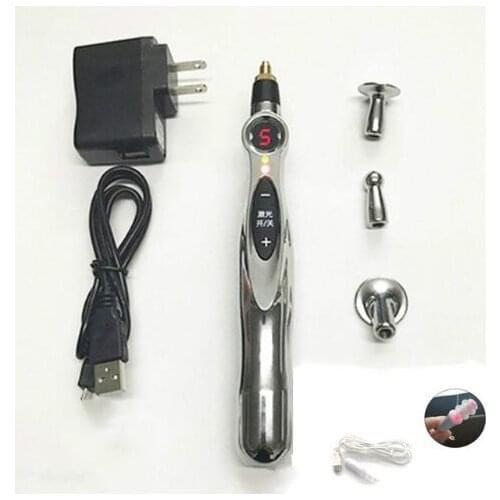 Multi -functional Laser Energy Meridian Pen electronic acupuncture point massage Therapy Rechargeable With laser nose sheath