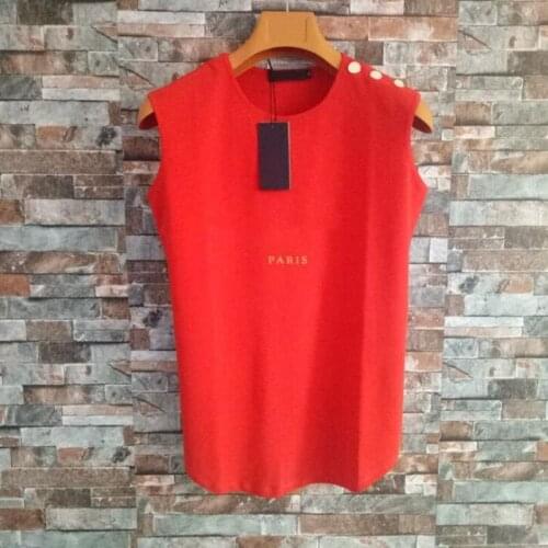 Fashion Womens Designer T Shirts High Quality Summer Sleeveless Cool Tees Female Clothing Tops Short Sleeve Plus Size S-XL