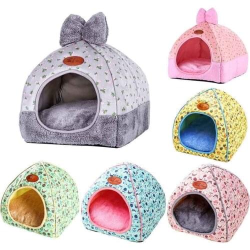 Soft Cat House Pet Bed Sleep Gatos Casa Cat Home Cave Basket Bed Basket House Kitten Soft Cozy House Tent Kennel Doggy Sleeping