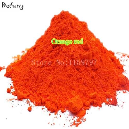 NEON Orange-Red Color super bright Fluorescence Pigment Phosphor Powder DIY nail polish Fluorescent pigment Not Luminous