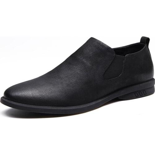 Spring new Breathable casual shoes for men soft leather men Shoes slip on fashion business mens shoes