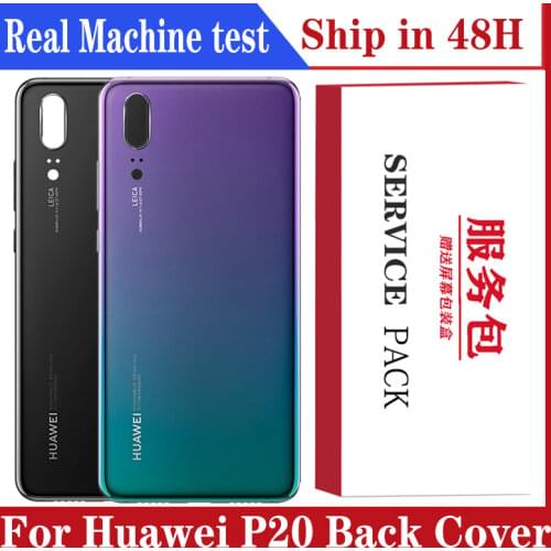 Original Back Housing Replacement for HUAWEI P20 Back Cover Battery Glass with Camera Lens adhesive Sticker