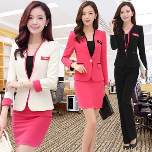 The new autumn/winter fashion lady long sleeve three-piece set Fashion Woman business suit clothing dress suit uniforms