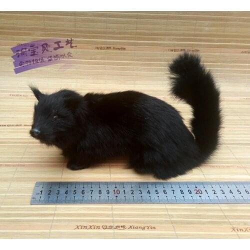 Creative black simulation weasel toy polyethylene&furs new weasel model doll gift about 20x8x11cm 2564