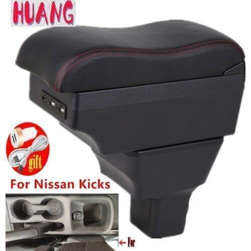 For Nissan Kicks Armrest For Nissan Kicks Car Armrest box 2016-2021 Interior Parts special Retrofit parts Center Storage box USB