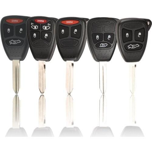 Bilchave 10pcs 3/4/5 Buttons Remote Car Key Shell For Chrysler 300 Aspen For Dodge Dakota Durango For Jeep Grand Cherokee