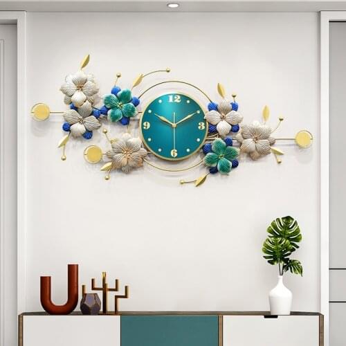 Large Creative Wall Clock Nordic Metal Silent Art Luxury Wall Clock Modern Design Living Room Reloj Pared Home Decoration DG50WC