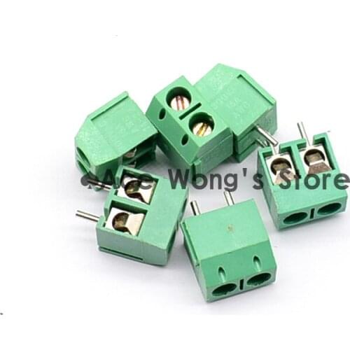 10PCS 5.08-301-2P 301-2P 2 Pin Screw Green Terminal Block Connector 5mm Pitch
