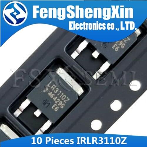 10pcs IRLR3110Z TO-252 IRLR3110 TO252 LR3110Z LR3110 IRLR3110ZPBF IRLR3110ZTRPBF N-Channel MOSFET Transistor