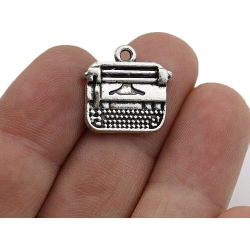 20pcs Telegraph Charm Pendants for Jewelry Making Bracelet DIY Accessories 18x19mm