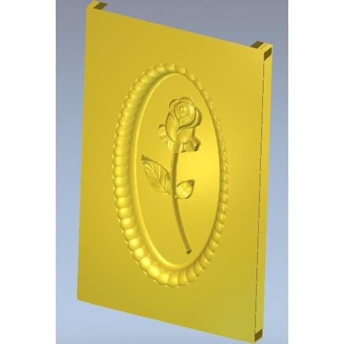 3d model relief for cnc in STL file format Rose_2