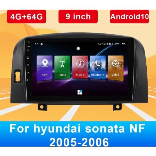 Car Navigator For Hyundai Sonata NF 2005-2006 Android 10 9 Inch Touch Screen GPS Free Latest EU Map Navigation Multimedia Player