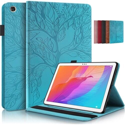 Tablet Case for Huawei MatePad Mate Pad T10 T10s 3D Tree Embossed PU Leather for Funda Huawei MatePad T10 T10s T 10s Cover Case