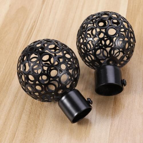 Hollow Out Decorative Curtain Window Drapery Rod Ends Cap Heads For 22MM Inner Diameter Rods Curtain Decoration Accessories