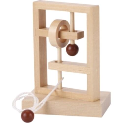 Wood Home Decor Space Thinking Unwiring Through The Wire Unwring Escape From Death Brain-burning 3D Puzzle Escape Figurines