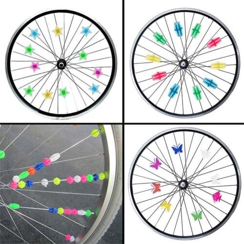 New Arrival Bicycle Spoke Beads Bicycle Wheel Plastic Multi Colored Spoke Beads Children Kids Clip Decoration for Bicycle Parts