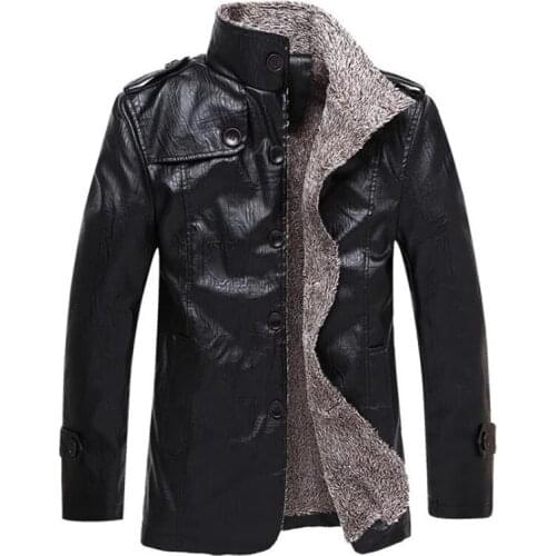 GHJQL Men's Faux Leather Jackets