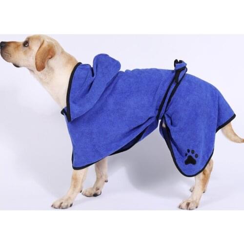 Dog Bathrobe Pet Dog Bath Towel for Small Medium Large Dogs Microfiber Super Absorbent Pet Drying Towel