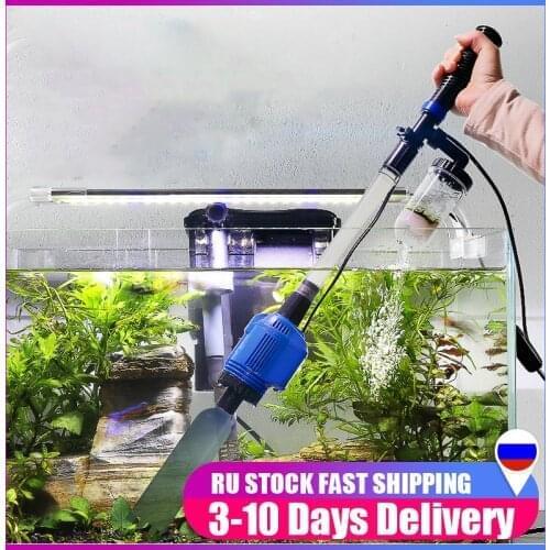 Powerful Suction Fish Tank Electric Siphon Type Aquarium Sand Washer Vacuum Gravel Water Changer Filter Cleaner 220V