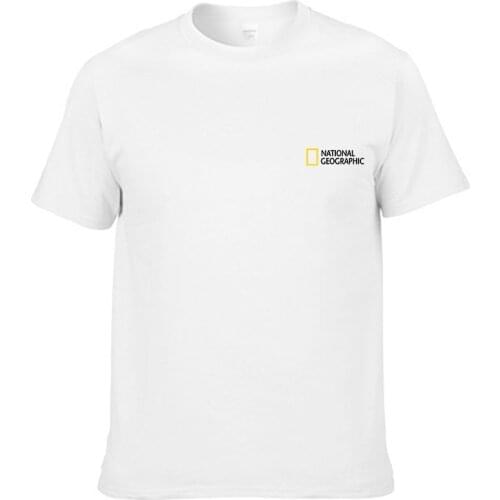 2021 New National Geographic magazine mens 100% cotton T-shirt for Harajuku style color small print peripheral men clothes tops