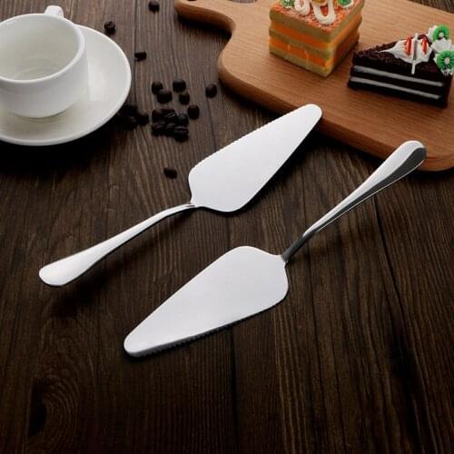 Stainless steel pizza knife dessert cake decorating tools shovel triangle steak shovel cutting gadgets