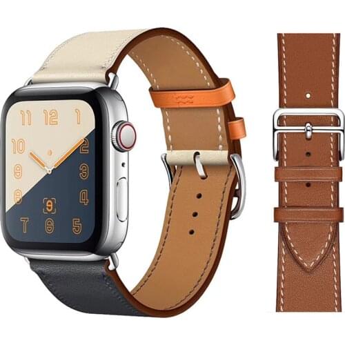 Genuine Leather Strap for Apple Watch 6 SE 5 4 40mm 38mm 44mm 42mm Band for iWatch 3 2 Wristband