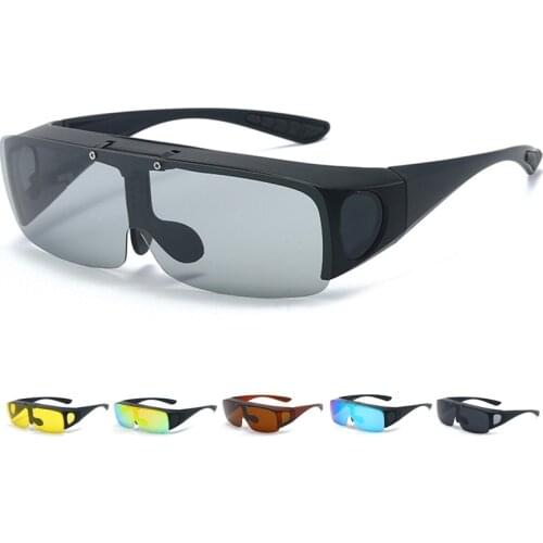 Flip Up Sunglasses Polarized Mens and Womens Glasses UV400 Goggles Outdoor Driving Fishing Sports Color-changing Eyewear