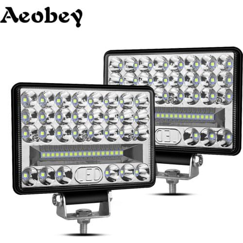 Aeobey 6inch 144W Work Light Spot Flood Led Work Bar Spot Beam For Truck Offroad Tractor 4x4 SUV ATV for Accessories Offroad