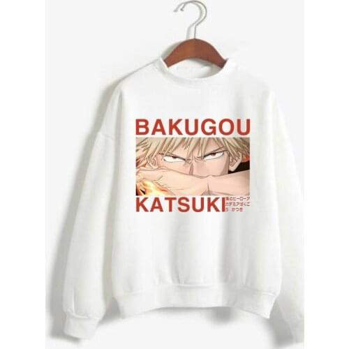 My Hero Academia Katsuki Bakugo Hoodies Sweatshirt Unisex Clothes Men Women Moleton Fashion Autumn Sportswear Loog Sleeve