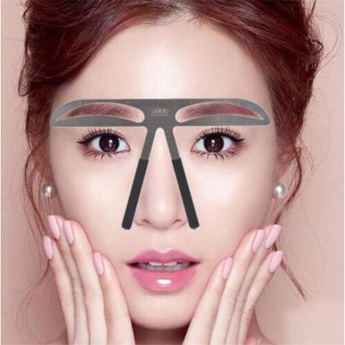 2021 Eyebrow Shaper Makeup Aid Balance Stencil Measure Makeup Tattoo Ruler Template Make Up Thrush Tools