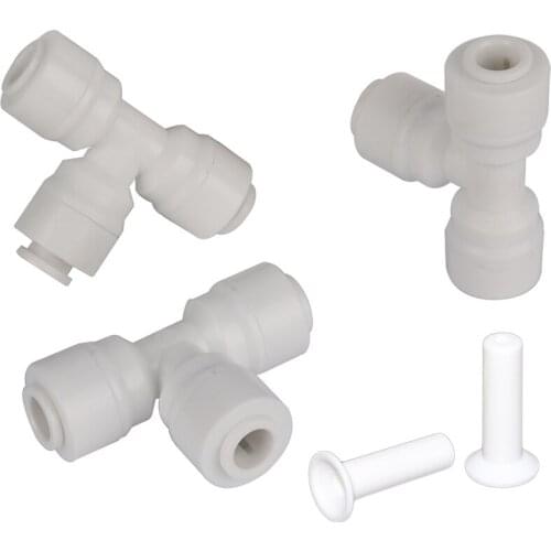 5 pcs T-type Three-Way Connectors 1/4 Pipe 4/7mm Quick Connector Pure Water Purifier Home Garden Irrigation Accessories
