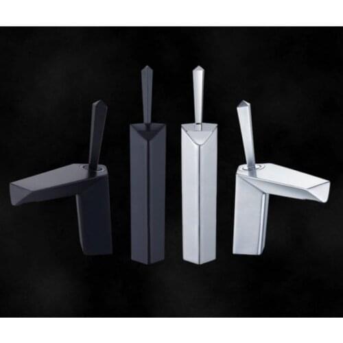 Vidric New Arrival Chrome/Black Bathroom Basin Faucet Single Handle Single Hole Mixer Tap Deck Mounted Hot And Cold Tap Sink Fau