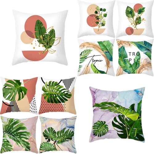 High Quality Cushion Covers Rainforest Style Plant Pillowcases On The Pillows Decorative Custom Sofa Cushion Cover For Room