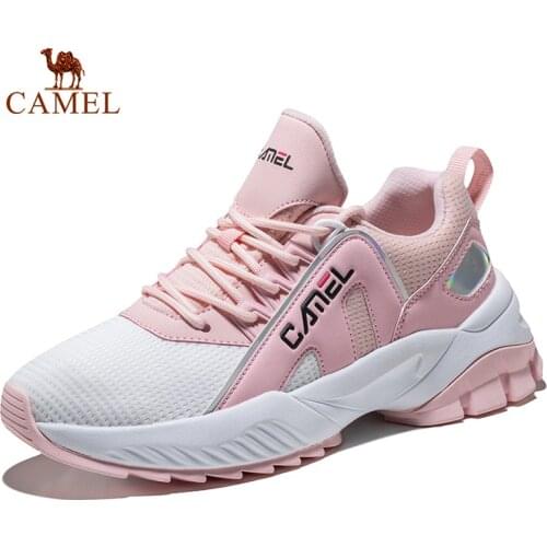 CAMEL Official Original Womens Leisure Sports Shoes Fashion Sneakers Shoes Women Breathbale Chunky Sneaker Female Pink Shoes