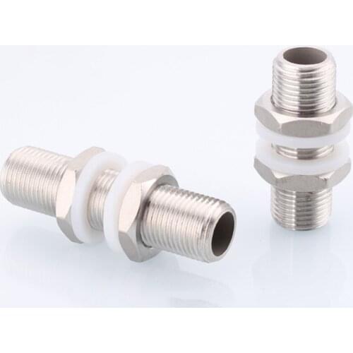 1PCS 1/2" BSP x 40mm/50mm/60mm/80mm/100mm/120mm Length DN15 304 Stainless Steel Lock Pipe Fitting For Water Tank Aquarium