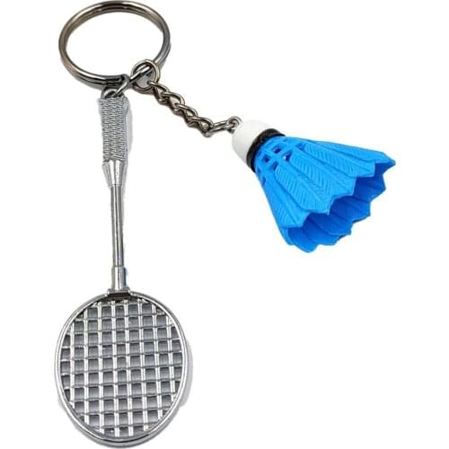 2Pcs Key Rings Badminton Pendant Decorations Three-dimensional Keychain for Souvenir Prizes
