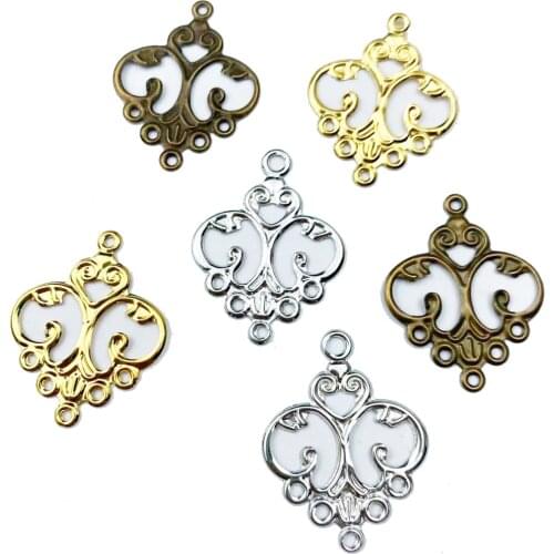 20pcs 25x28mm Filigree Metal sheets decorative for Jewelry Making Cosplay accessories Earring accessories