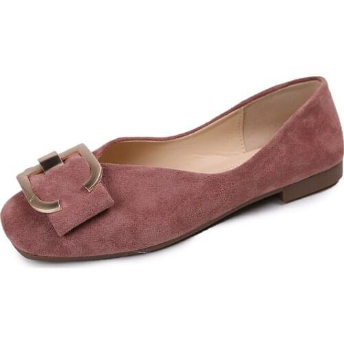 2020 Women Flats Shallow Candy Color Shoes Woman Loafers Autumn Winter Fashion Sweet Flat Casual Comfortable U14-99