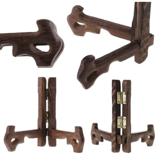 3-7 Inch Tall Wood Display Stand Holder Easels For Plates Photos Tea Tray 5 Size