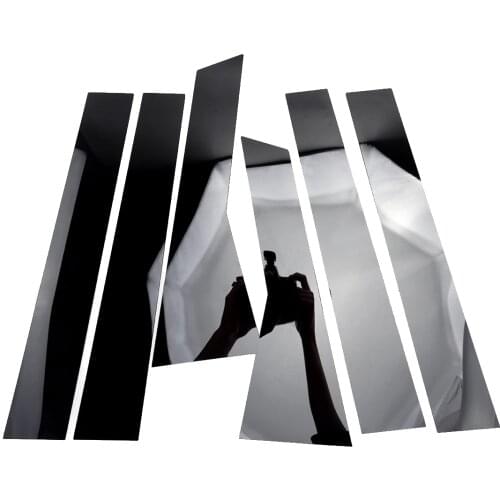 6Pcs Car Black Exterior Window B C Pillar Post Door Piano Cover Trim Styling Fit for Honda CRV 2012 2013 2014 2015 2016