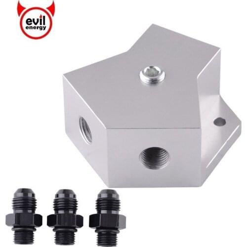 Evil energy 6AN Y-Block Fitting Adapter NOS Nitrous Billet Aluminum Fuel Male Flare Coupler