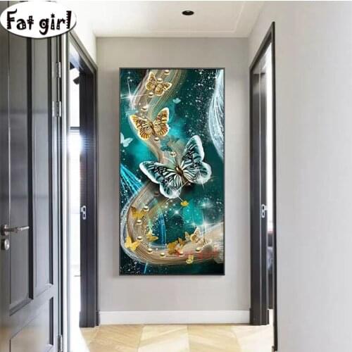 Diamond Painting 5D Butterfly Light Luxury And Simple Style Cross Stitch Diy Rhinestone Embroidery Mosaic Full Drill Home Decor