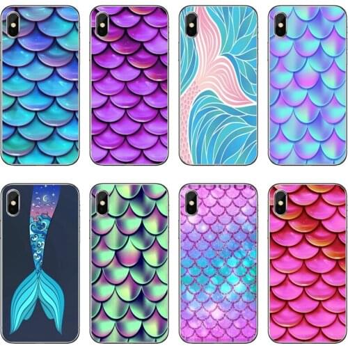 Shiny Mermaid Tail Transparent Phone Case For iPhone 12 11 Pro Max Mini XS Max XR X 8 7 Plus 6 6S Plus 5 5S SE 2020