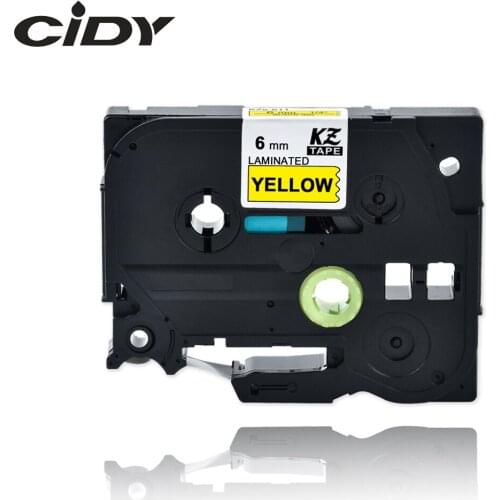 CIDY compatible for brother 6mm tze laminated tape tze611 tze 611 tze-611 tz611 tz-611 for brother label maker printer ribbon
